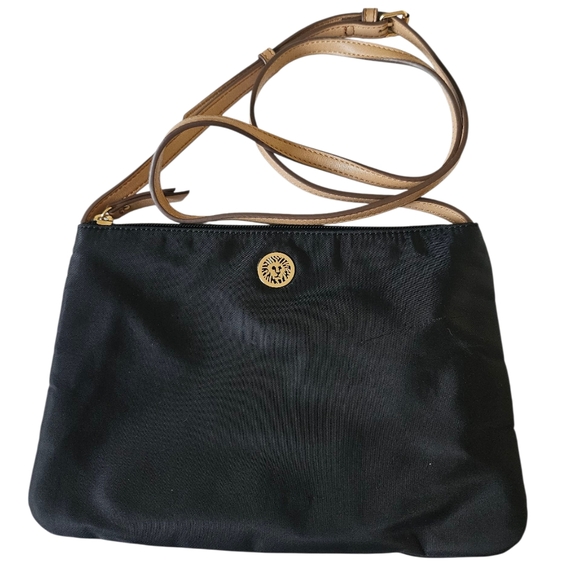 Ann Klein Black Nylon Crossbody Bag - Picture 1 of 8